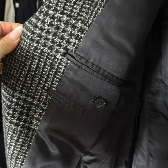 Black and Gray Plaid Coat Massimo Bizzocchi